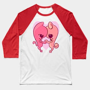 Kitty and puppy in love Baseball T-Shirt